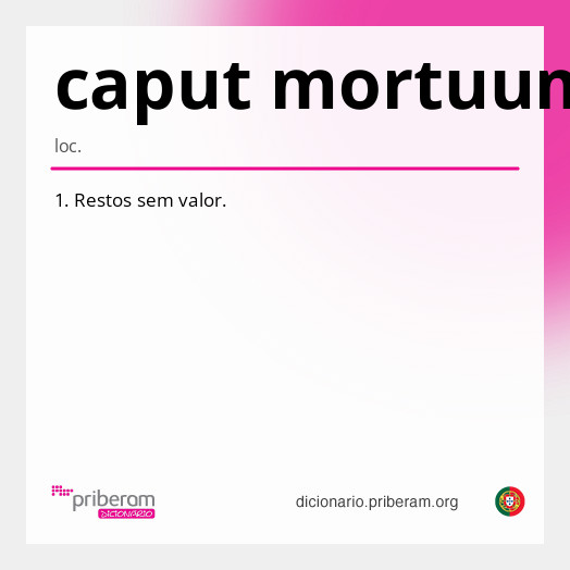Significado de caput mortuum